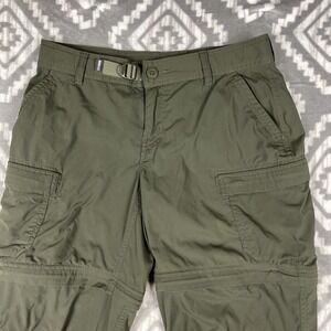 REI Convertible Pants Women's Size 6 Petite Olive Cargo Pockets Hiking Gorp